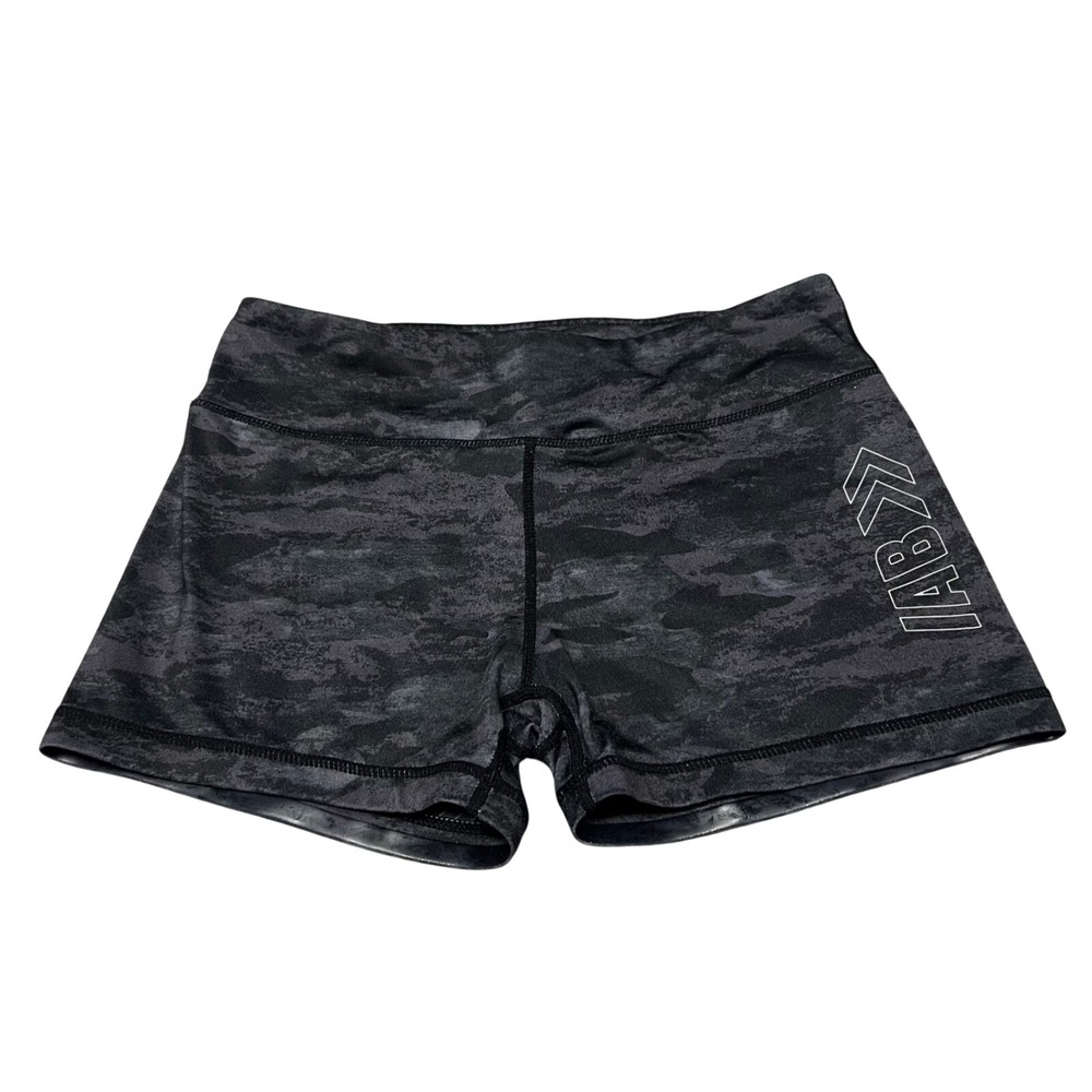 IAB MFG Womens Black Camo Activewear Shorts Crossfit‎ Running No Ride Size 8 M